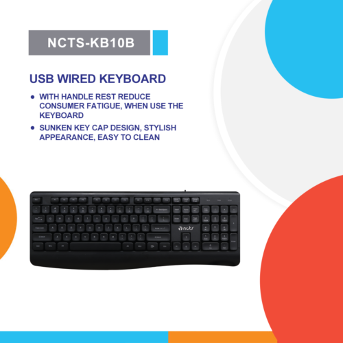 NCTS-KB10B WIRED USB KEYBOARD