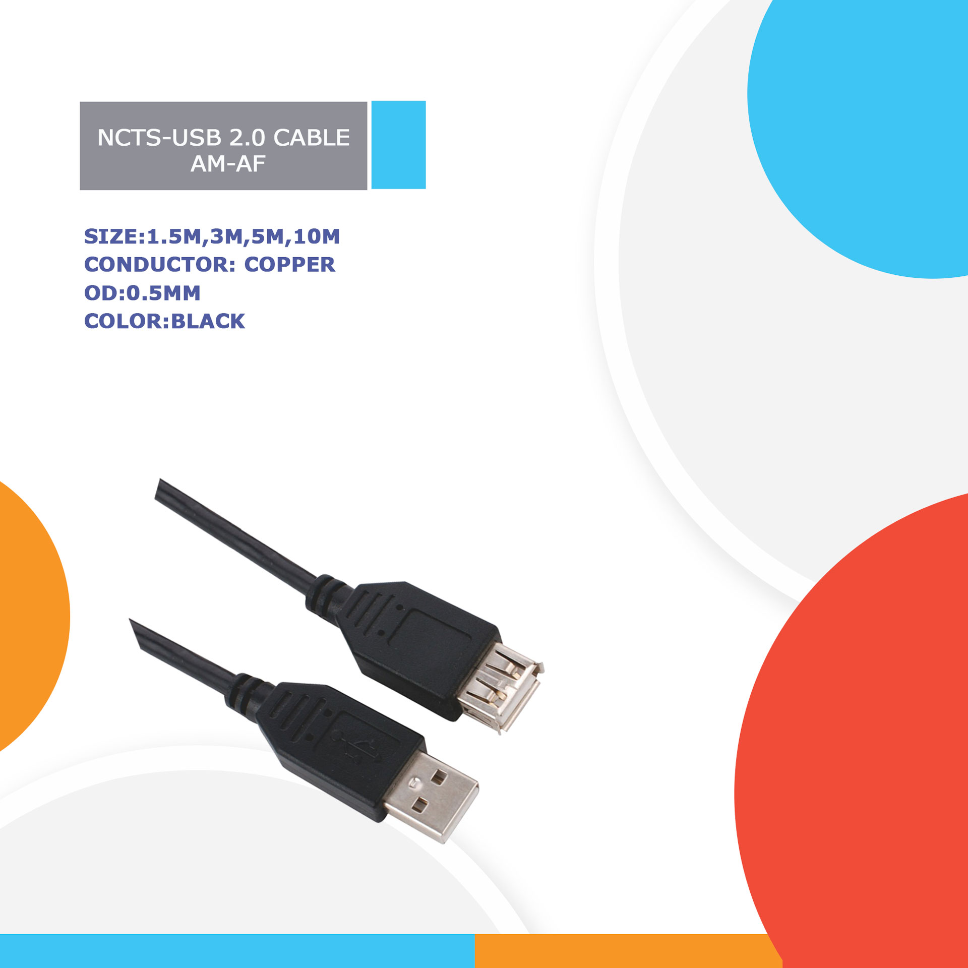 NCTS-USB-2.0-CABLE-AM-AF