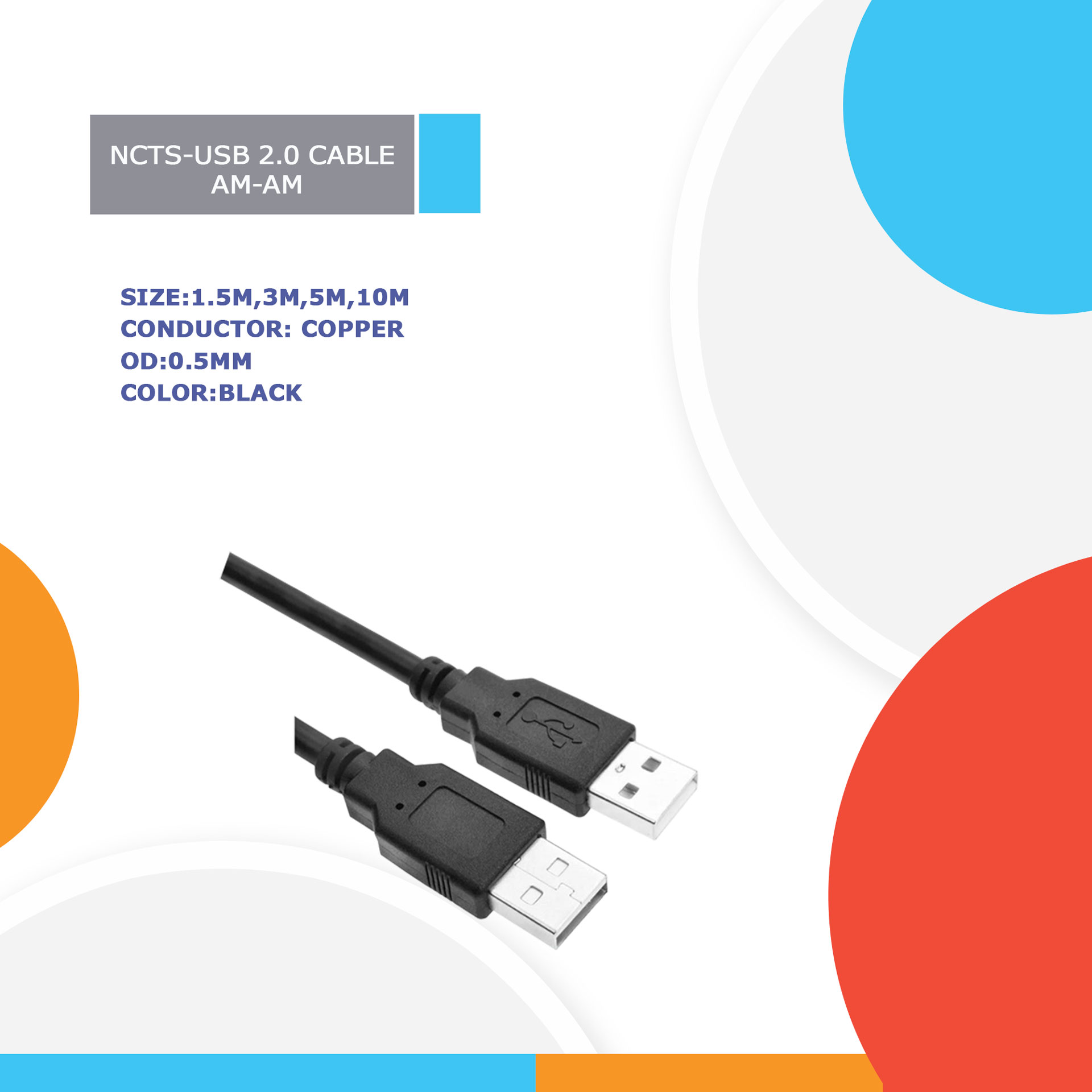NCTS USB 2.0 CABLE AM-AM