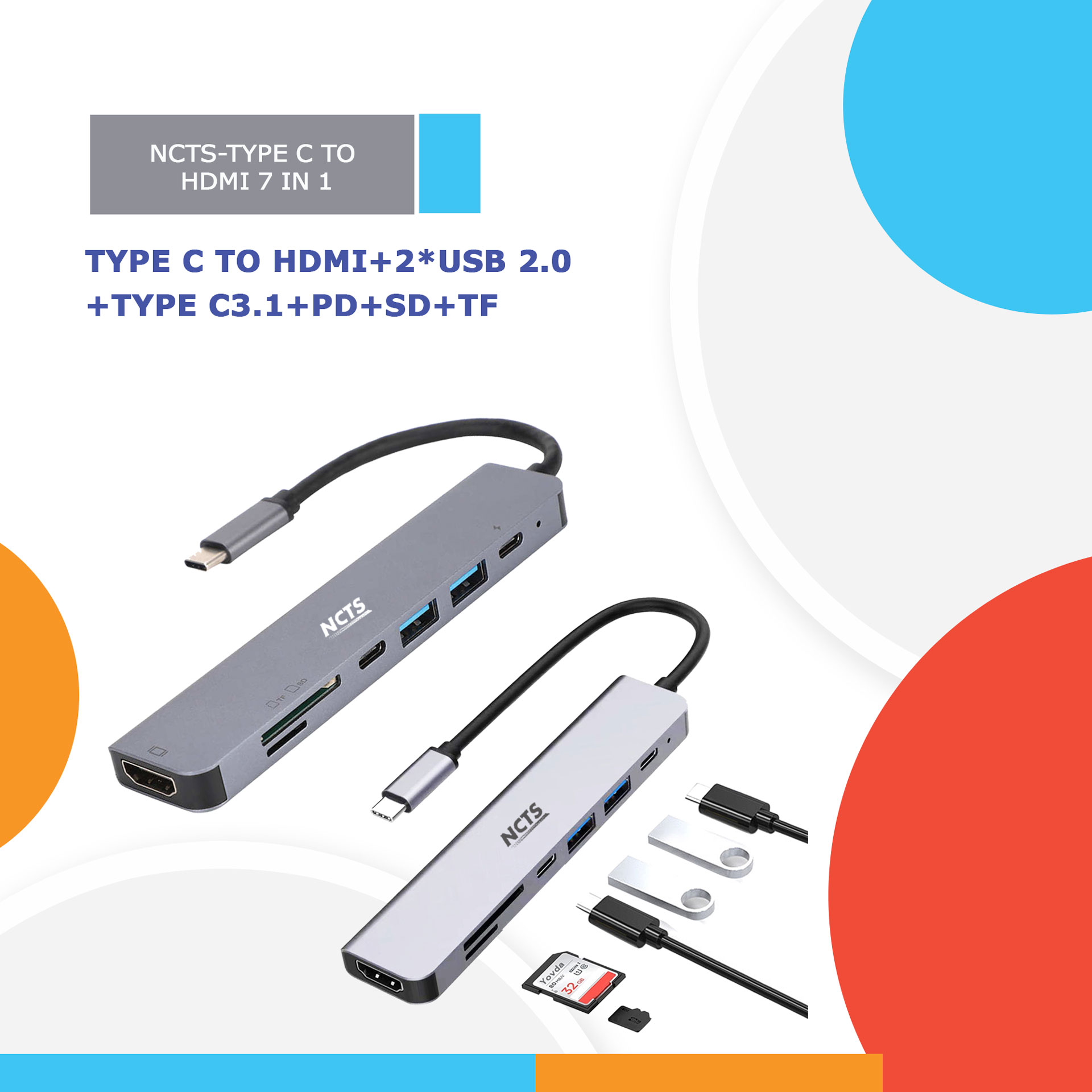 NCTS TYPE-C TO HDMI 7 IN 1