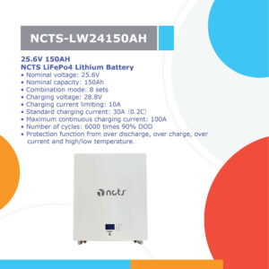 NCTS-LW24150AH LITHIUM BATTERY 24V 150A WITH SCREEN AND BMS