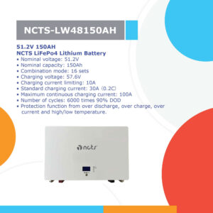 NCTS-LW48150AH LITHIUM BATTERY 48V 150A WITH SCREEN AND BMS