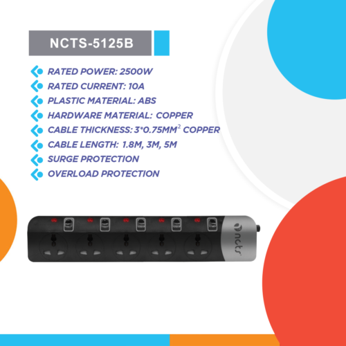 NCTS HIGH QUALITY POWER STRIP NCTS-5125B