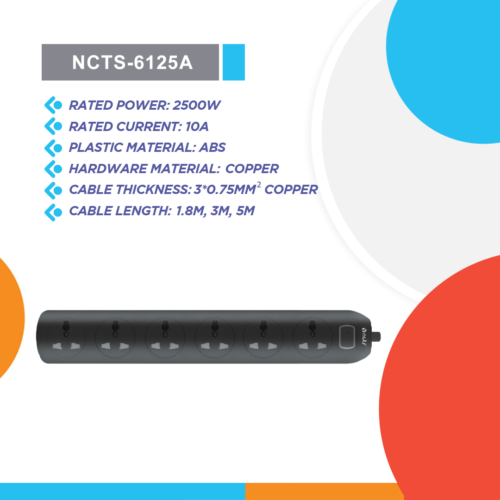 NCTS-6125A QFLUX HIGH QUALITY POWER STRIP