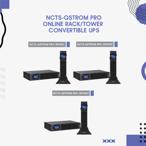 NCTS QSTROM PRO ONLINE RACK TOWER CONVERTIBLE UPS